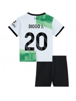 Liverpool Diogo Jota #20 Auswärts Trikotsatz für Kinder 2023-24 Kurzarm (+ Kurze Hosen)